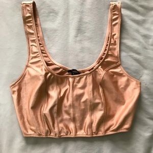 CUTE CORSET LOOK TANK TOP CROPPED